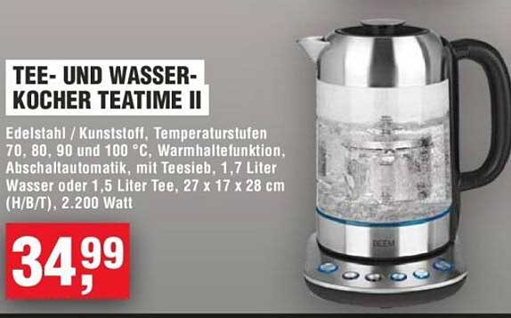 TEE- UND WASSERKOCHER TEATIME II