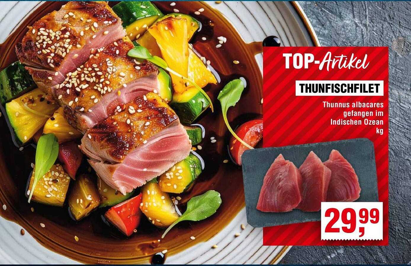 THUNFISCHFILLET Thunnus albacares gefangen im Indischen Ozean kg