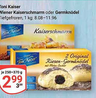 Toni Kaiser Wiener Kaiserschmarrn oder Germknödel Tiefgefroren, 1 kg