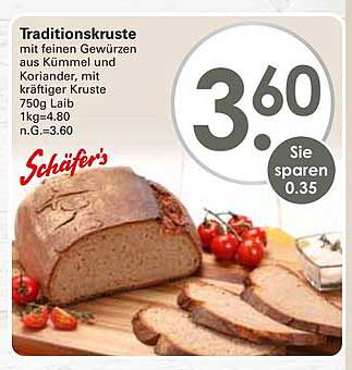 Traditionskruste mit feinen Gewürzen aus Kümmel und Koriander