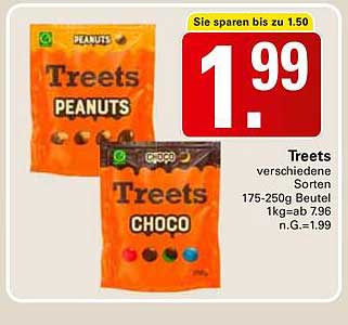 Treets verschiedene Sorten 175-250g Beutel