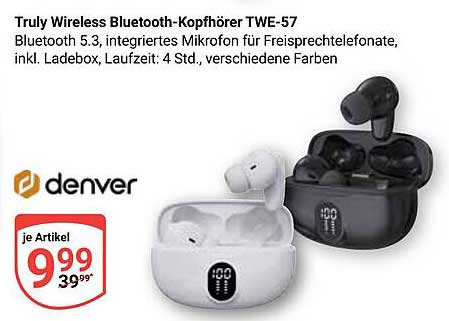 Truly Wireless Bluetooth-Kopfhörer TWE-57