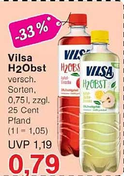 Vilsa H2Obst - Erfrischung in verschiedenen Sorten