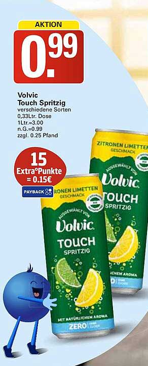 Volvic Touch Spritzig 0,33l - Erfrischender Genuss