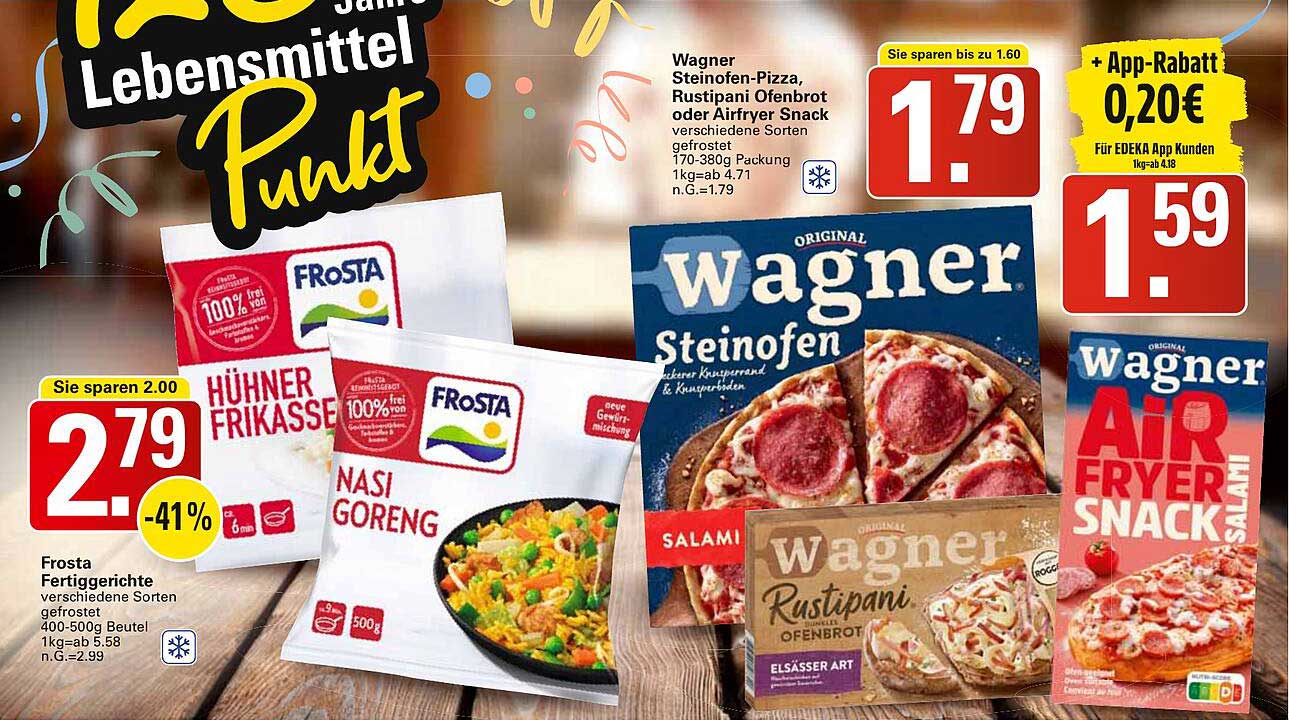 Wagner Steinofen-Pizza, Rustipani Ofenbrot oder Airfryer Snack - verschiedene Sorten