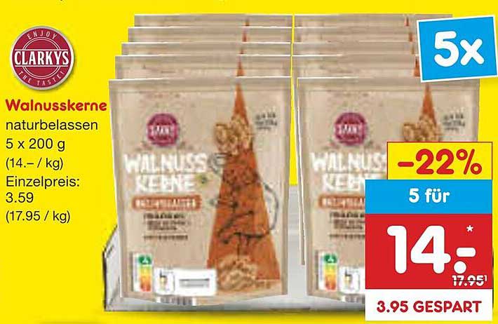 Walnüsse naturbelassen 5 x 200 g