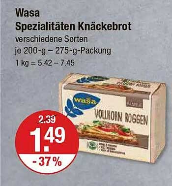 Wasa Spezialitäten Knäckebrot verschiedene Sorten je 200-g – 275-g-Packung