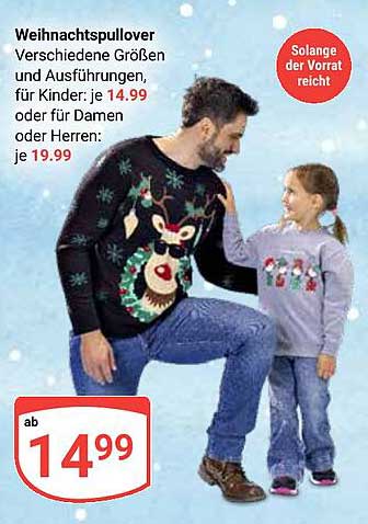 Weihnachtspullover - Verschiedene Größen und Ausführungen