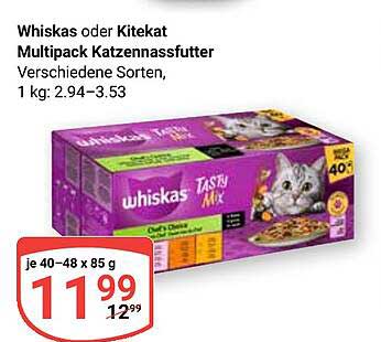 Whiskas oder Kitekat Multipack Katzennassfutter