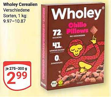 Wholey Cerealien verschiedene Sorten 275-300 g