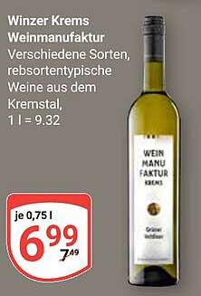 Winzer Krems Weinmanufaktur - Verschiedene Sorten, rebsortentypische Weine aus dem Kremstal