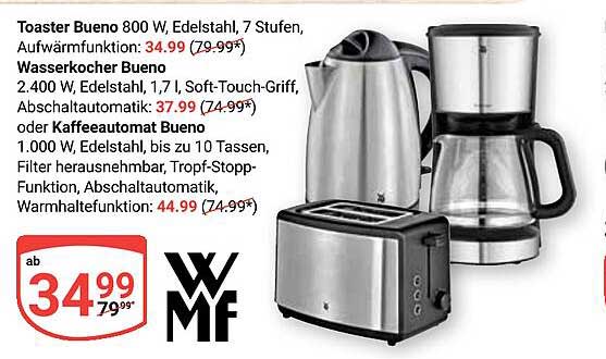 WMF Bueno Küchenmaschine Set - Toaster, Wasserkocher und Kaffeeautomat