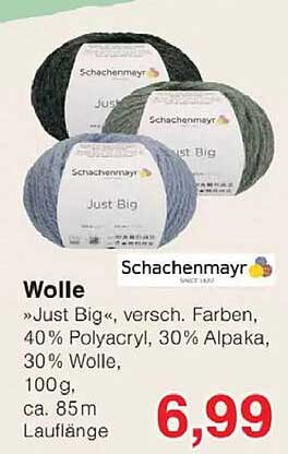 Wolle »Just Big«, versch. Farben von Schachenmayr