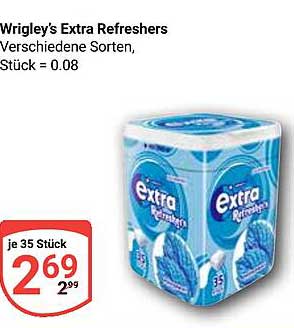 Wrigley's Extra Refreshers - verschiedene Sorten