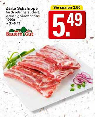 Zarte Schälrippe frisch oder geräuchert, vielseitig verwendbar