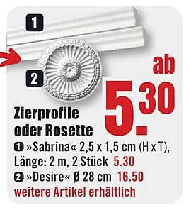 Zierprofile oder Rosette – Sabrina und Desire