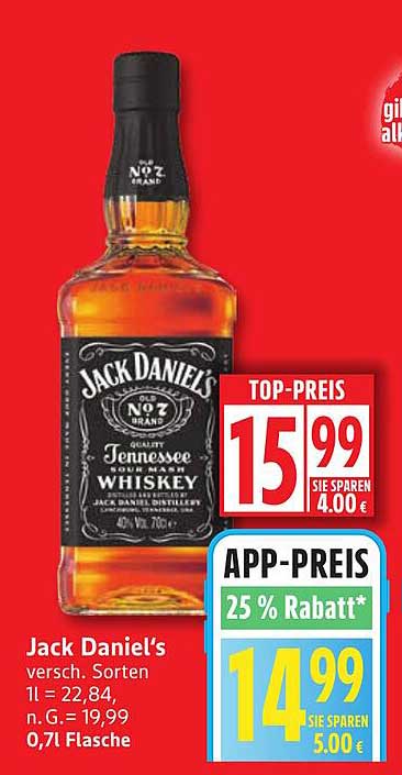 Wunderbar Jack Daniels Edeka Bild