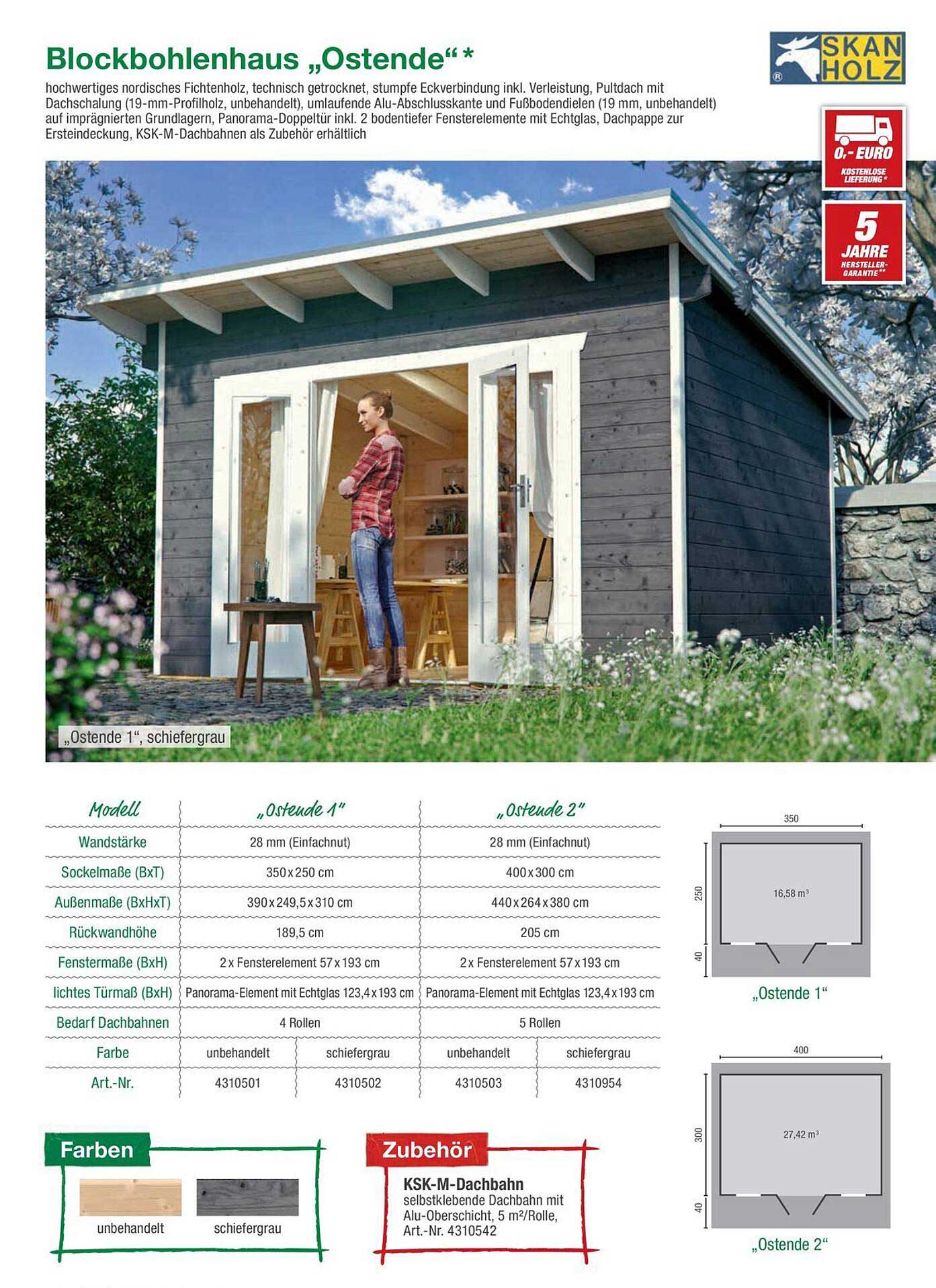 Blockbohlenhaus „Ostende“
