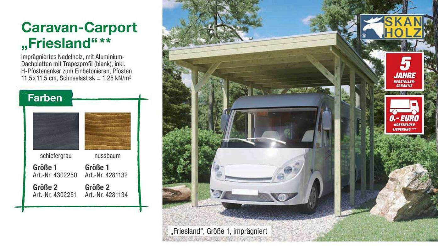 Caravan-Carport „Friesland“