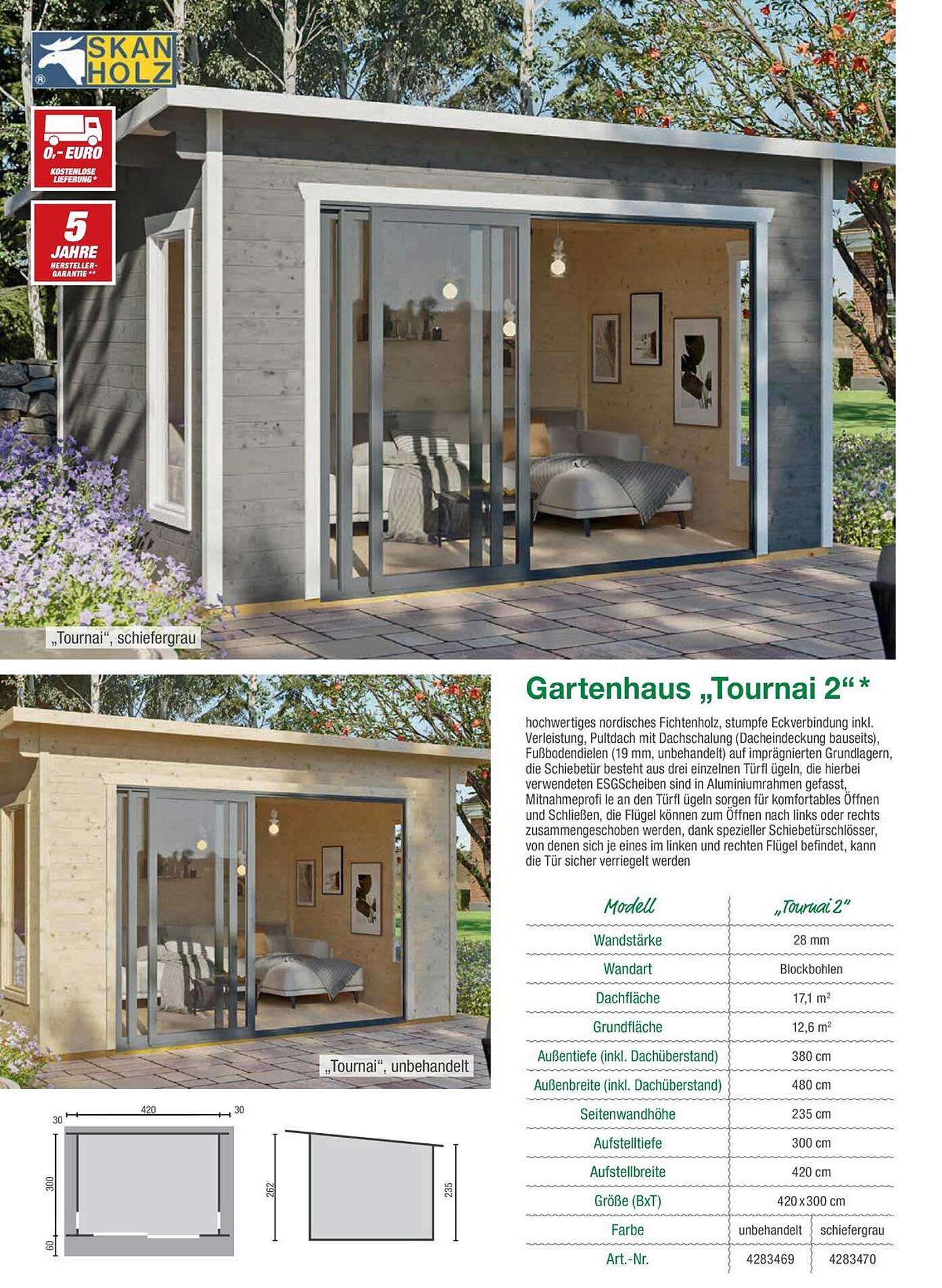 Gartenhaus „Tourna 2“