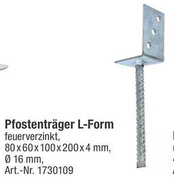Pfostenträger L-Form