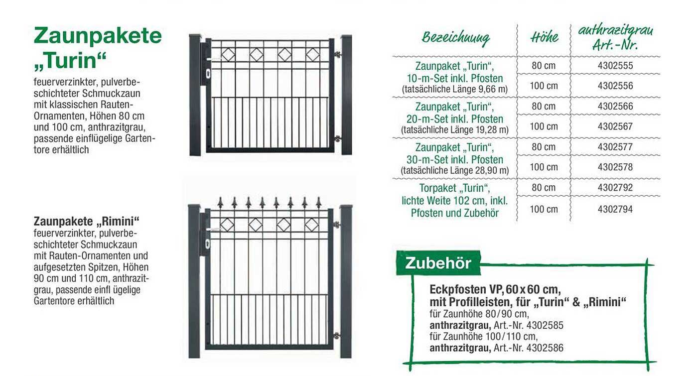 Zaunpakete „Turin“