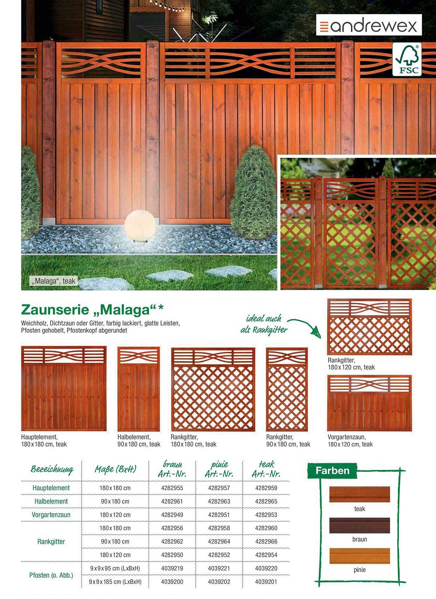Zaunserie „Malaga“