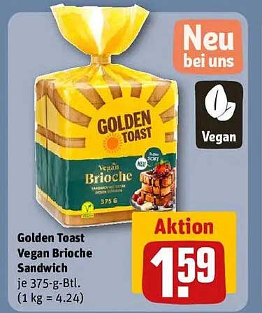 Golden Toast Vegan Brioche Sandwich