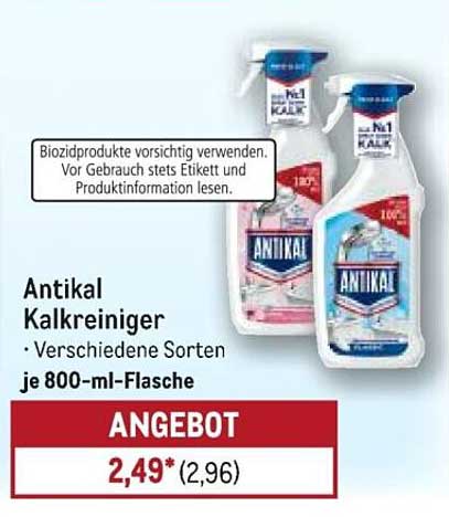 Antikal Kalkreiniger 800 ml - Verschiedene Sorten