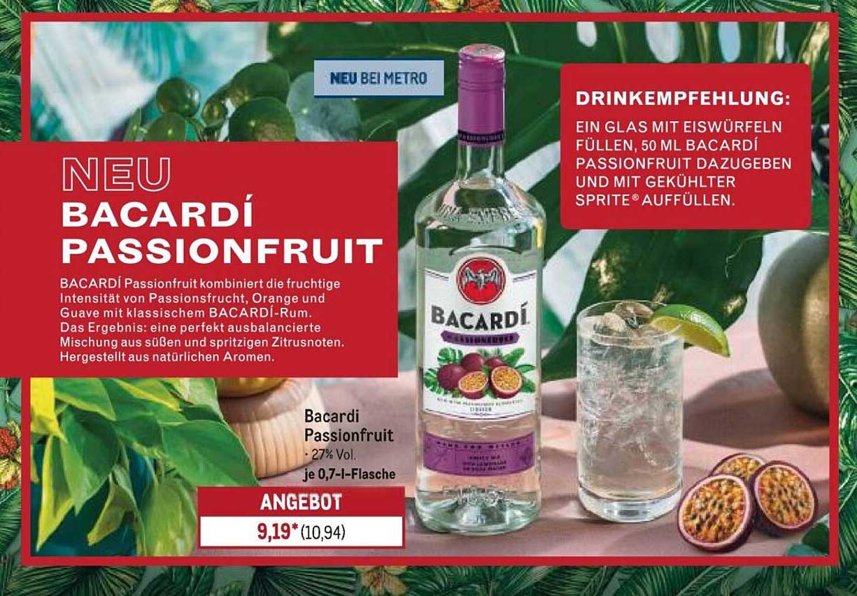 Bacardí Passionfruit – 0,7l-Flasche