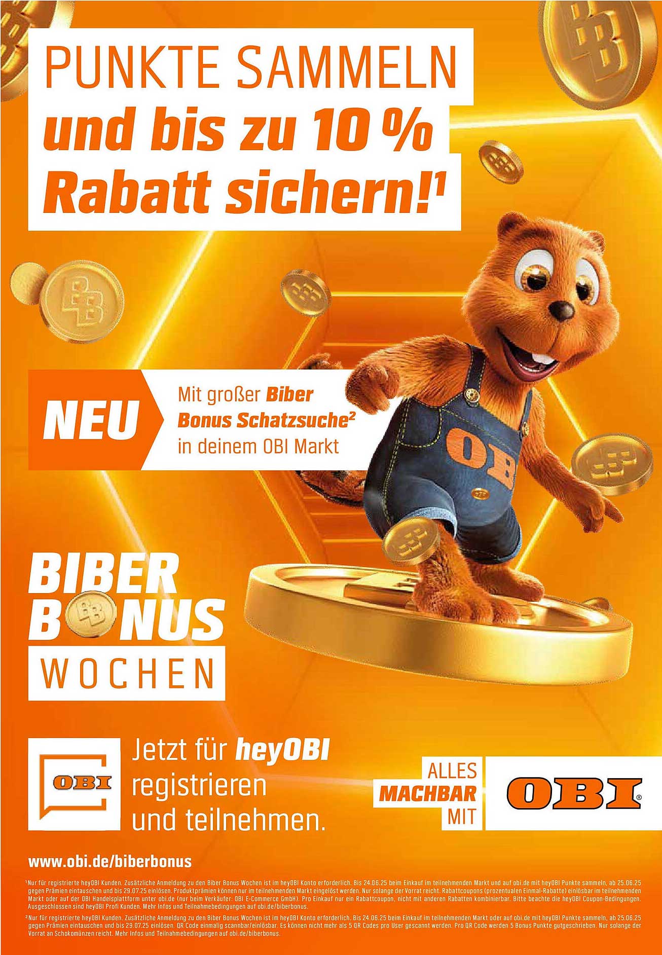 Biber Bonus Wochen: Punkte sammeln und bis zu 10 % Rabatt sichern!