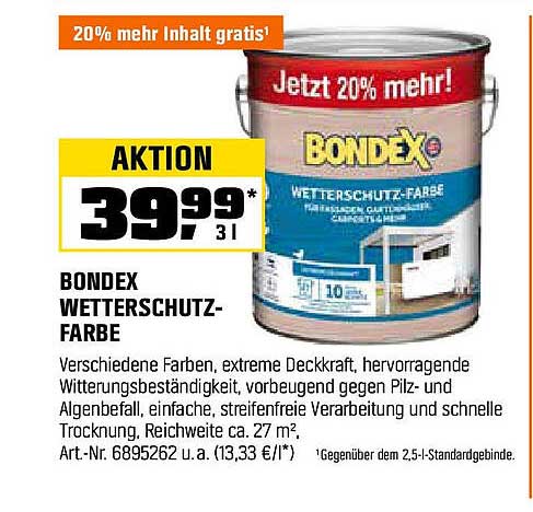 BONDEX WETTERSCHUTZ-FARBE