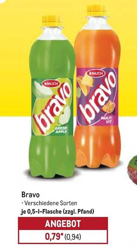 Bravo Erfrischungsgetränke – Verschiedene Sorten