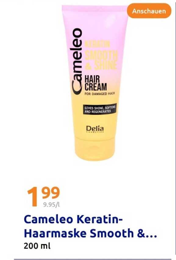 Cameleo Keratin-Haarmaske Smooth & Shine – 200 ml