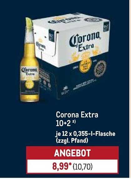 Corona Extra 10+2 12 x 0,355-l-Flasche (zzgl. Pfand)