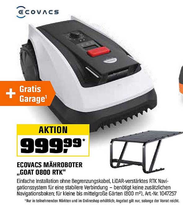 ECOVACS Mähroboter GOAT 0800 RTK