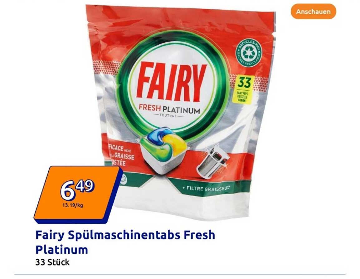 Fairy Spülmaschinentabs Fresh Platinum 33 Stück