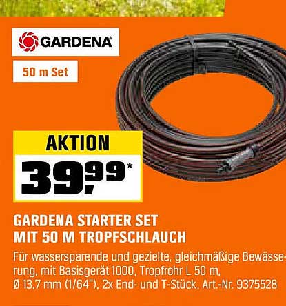 GARDENA Starter Set mit 50 m Tropfschlauchs