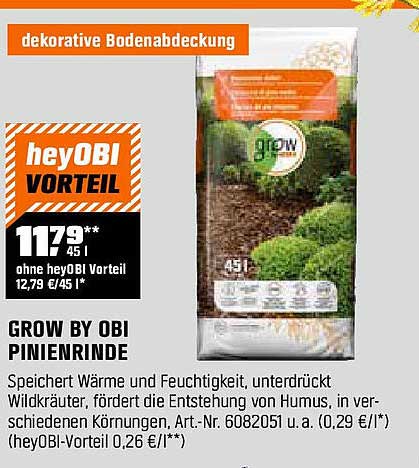 GROW BY OBI PINIENRINDE 45 l