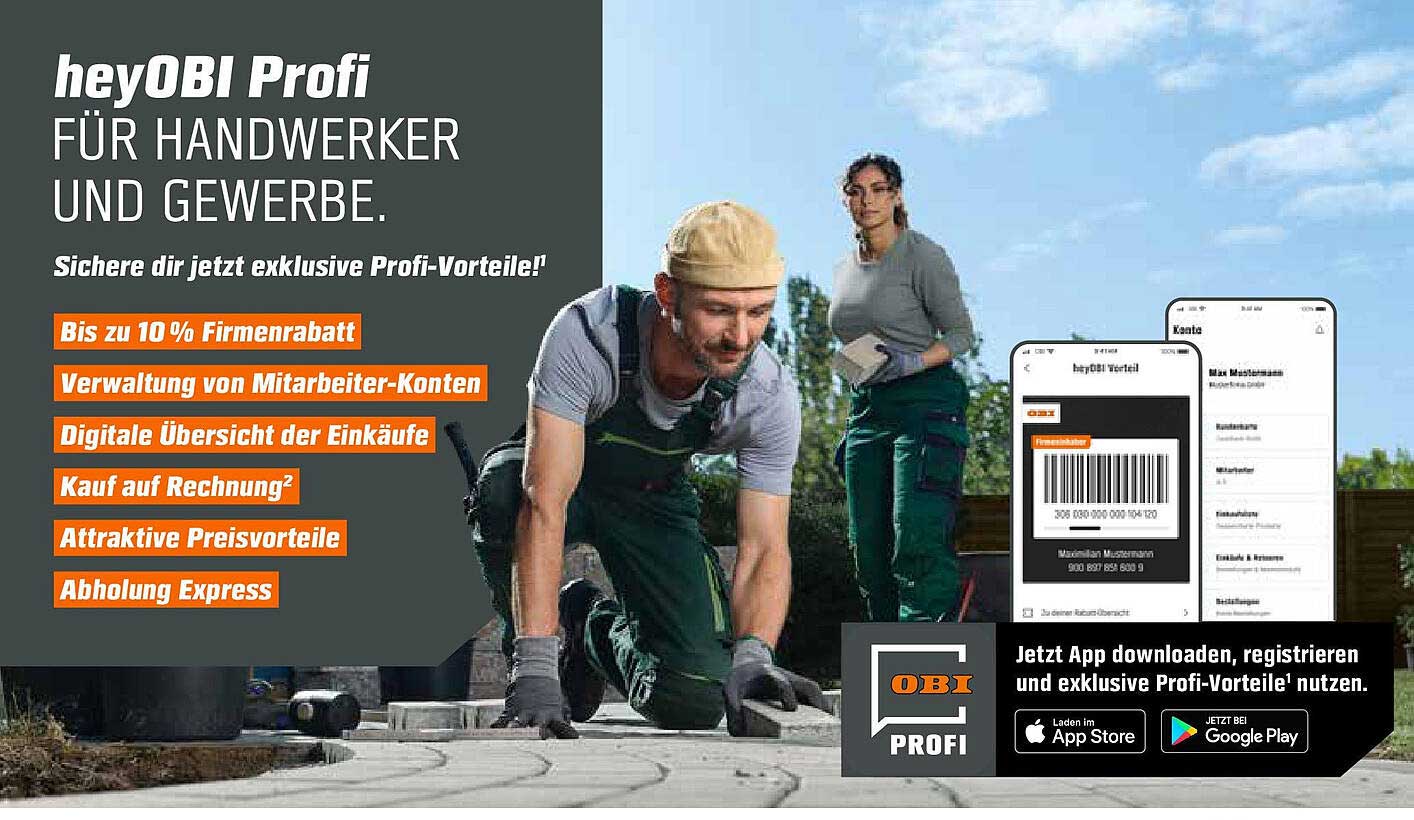 heyOBI Profi – Exklusive Vorteile für Handwerker und Gewerbe