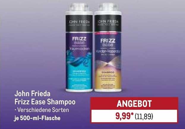 John Frieda Frizz Ease Shampoo · Verschiedene Sorten je 500-ml-Flasche