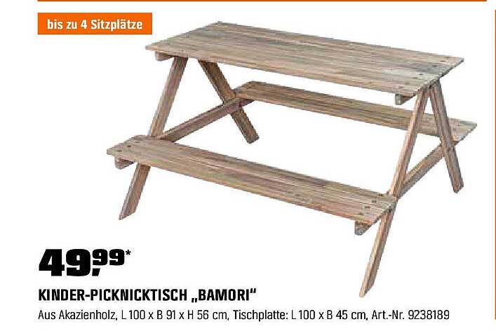 KINDER-PICKNICKTISCH „BAMORI“