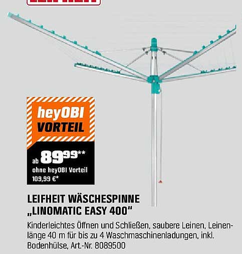 LEIFHEIT WÄSCHESPINNE „LINOMATIC EASY 400“
