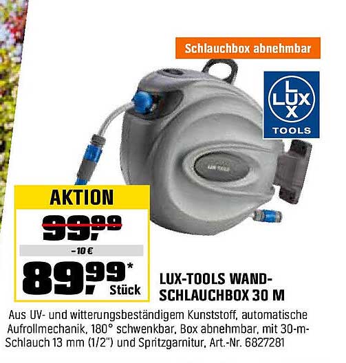 LUX-TOOLS WAND-SCHLAUCHBOX 30 M
