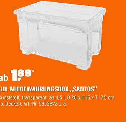 OBI Aufbewahrungsbox "SANTOS"