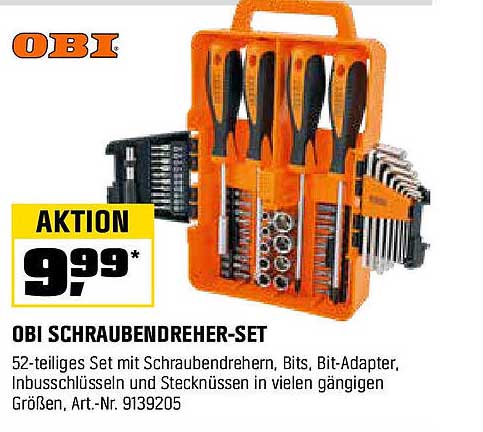 OBI Schraubendreher-Set 52-teilig