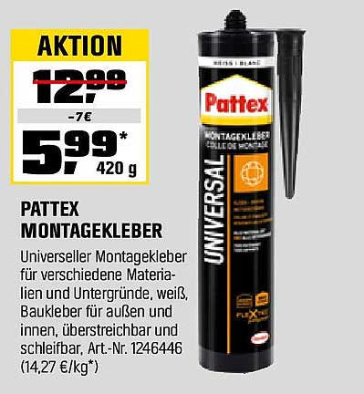 PATEX MONTAGEKLEBER - Universal für alle Anwendungen