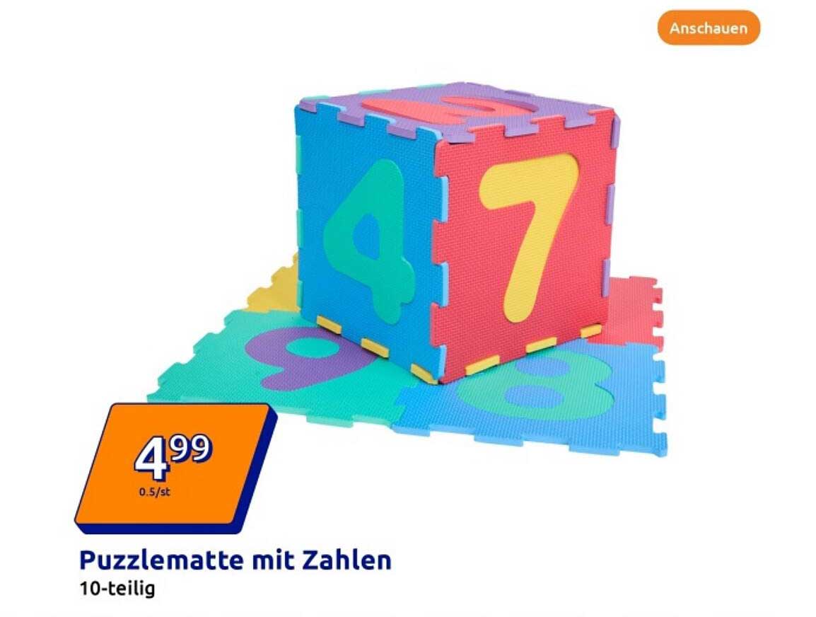 Puzzlematte mit Zahlen - 10-teilig
