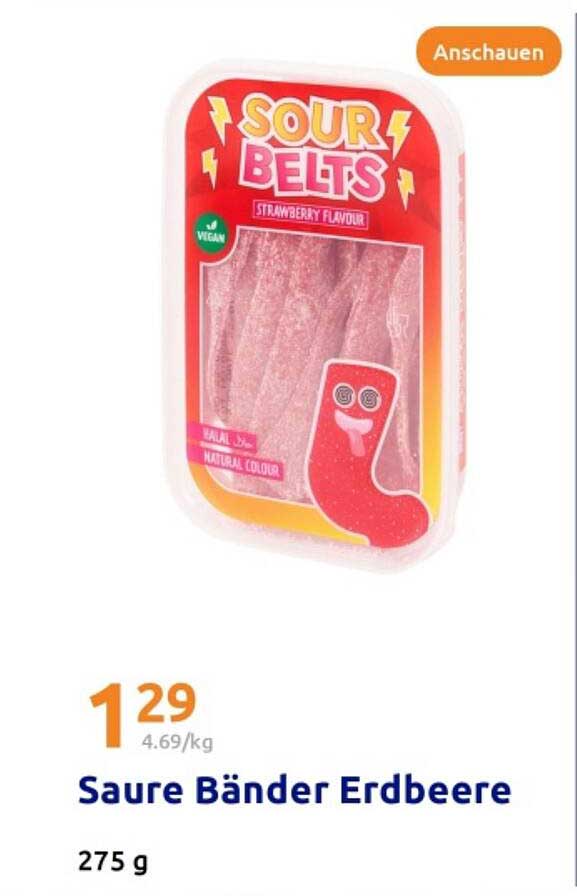 Saure Bänder Erdbeere 275 g