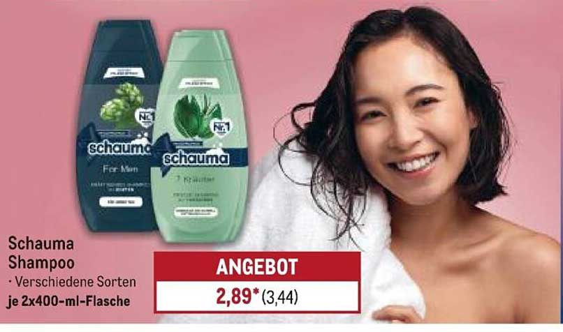 Schauma Shampoo - Verschiedene Sorten je 2x400-ml-Flasche